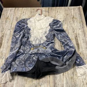 Weissman costume colonial/Pirate size child M biketard - fits like LC